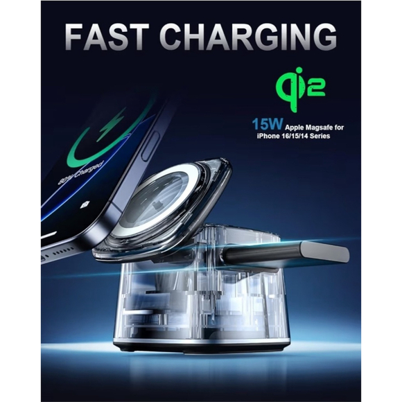 3 in 1 Charging Station for Apple Devices, Charger Stand for MagSafe - Picture 2 of 7